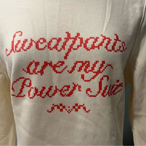 NWT Style & Co Antique Cream Sweatpants are My Power Suit Graphic Sweatshirt XL - Picture 3 of 8